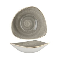 Churchill Bowl Stonecast Peppercorn dreieckig; 370 ml, 18.5 cm (B); grau/braun; dreieckig; 12 Stück / Pack