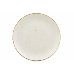 Churchill Teller flach Stonecast Barley White Coupe; 32.4 cm (Ø); weiss/braun; rund; 6 Stück / Pack