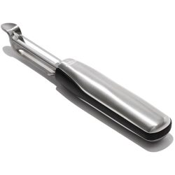 Schäler Oxo Schwarz/Silber Edelstahl<multisep/>Polyethylen 7.6 cm - Farbe: silber/schwarz - Material: Edelstahl/Polypropylen - Schäler