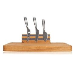 Diverse Käsemesser Partyclette Braun/Silber Edelstahl/Holz 28.7 cm 34.1 cm - Farbe: natur/silber - Käsemesser
