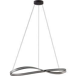 Escale Pendellampe Infinity Grau Aluminium 80 cm 140 cm - Farbe: anthrazit - LED - Lichtfarbe: Extra warmweiss - Pendellampe- LED Energiesparlampe