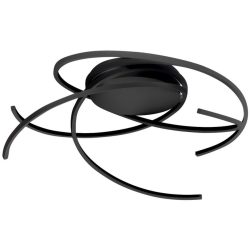 Escale Deckenlampe Space Schwarz Aluminium 55 cm 16 cm - LED - Lichtfarbe: Extra warmweiss - Deckenlampe- LED Energiesparlampe