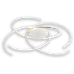 Escale Deckenlampe Space Weiss Aluminium 80 cm 20 cm - LED - Lichtfarbe: Extra warmweiss - Deckenlampe- LED Energiesparlampe