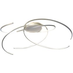 Escale Deckenlampe Space Silber Aluminium 100 cm 24 cm - Farbe: Aluminium geschliffen - LED - Lichtfarbe: Extra warmweiss - Deckenlampe- LED