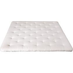 Modular Topper Jana Weiss Latex/Polyester/Baumwolle/Wolle 140 x 200 cm 8 cm - Material: Cashmere/Polyester, Latexkern, Polsterung: 55% Baumwolle, 45%