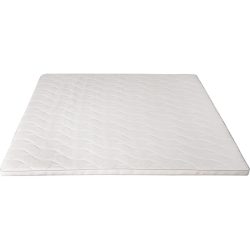 Modular Topper Jana Weiss Baumwolle/Polyester 180 x 200 cm 6 cm - Material: Baumwolle / Polyester, Kaltschaum, antibakterielles Polyestervlies -