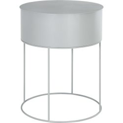 Blumentopf Capri Grau Stahl 50 cm - Farbe: Hellgrau - Blumentopf