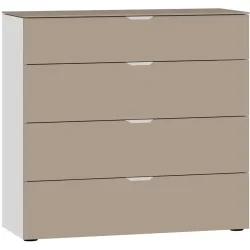 Kommode Arena Beimöbel Beige/Weiss Holzwerkstoff 90 cm 43 cm - Farbe: nougat - Kommode