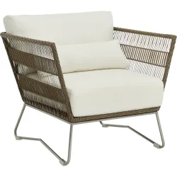 LIVIQUE, Loungesessel Sunna braun Stahl 1 B 81 T 81 cm - Loungesessel