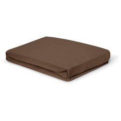 Living Home Fixleintuch Albany Braun Baumwolle 120 cm 200 cm - Farbe: Aschbraun - Fixleintuch