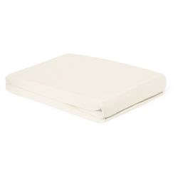 Living Home Fixleintuch Albany Beige Baumwolle 120 cm 200 cm - Farbe: Perlmutt - Fixleintuch
