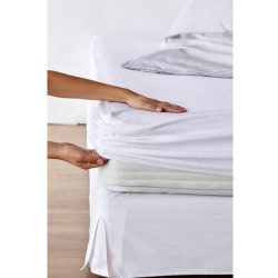 Living Home Fixleintuch Frottee Weiss Baumwolle/Polyester 140 cm 200 cm - Farbe: white - Material: 80% Baumwolle 20% Polyester - Fixleintuch