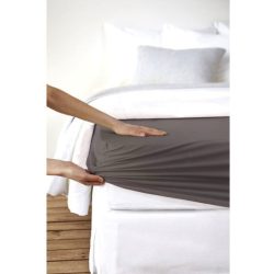 Living Home Fixleintuch Deluxe Braun/Grau Baumwolle/Kunstfaser 200 cm 200 cm - Farbe: taupe - Material: 96% Baumwolle, 4% Elasthan - Fixleintuch