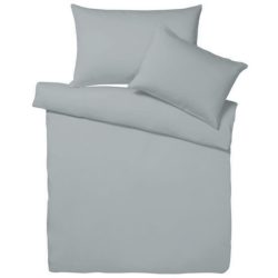 Living Home Bettwäschegarnitur Uni Grün Baumwolle 200 cm 210 cm - Farbe: khaki - Bettwäschegarnitur