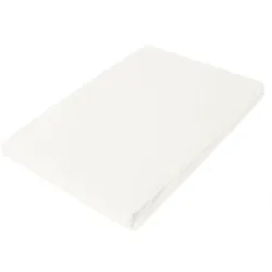 Living Home Fixleintuch Uni Weiss Baumwolle 180 cm 200 cm - Farbe: wollweiss - Fixleintuch