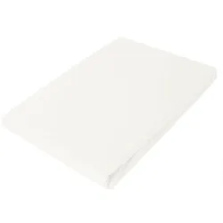 Living Home Fixleintuch Uni Weiss Baumwolle 180 cm 200 cm - Farbe: wollweiss - Fixleintuch