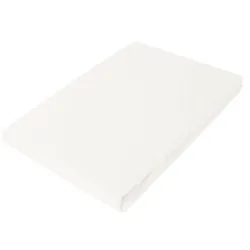 Living Home Fixleintuch Uni Weiss Baumwolle 160 cm 200 cm - Farbe: wollweiss - Fixleintuch