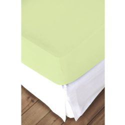 Living Home Fixleintuch Mako Grün Baumwolle 200 cm 200 cm - Farbe: pistache - Fixleintuch