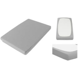 Living Home Fixleintuch Bio Organic Grau Baumwolle 100 cm 190 cm - Farbe: platin - Material: Bio Baumwolle - Fixleintuch