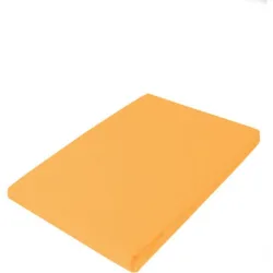 Living Home - Uni Satin Fixleintuch, 140 x 200 cm, Orange Bedruckt
