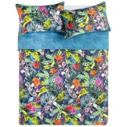 KAS Satin Bettwäsche mit farbigem Floralmuster