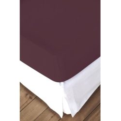 Living Home Fixleintuch Elastic Rot Baumwolle/Kunstfaser 200 cm 200 cm - Farbe: Rouge fonce - Material: 94% Baumwolle, 6% Elasthan - Fixleintuch