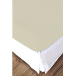 Living Home Fixleintuch Elastic Beige Baumwolle/Kunstfaser 140 cm 200 cm - Farbe: ecru - Material: 94% Baumwolle, 6% Elasthan - Fixleintuch