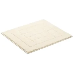 Vossen Badteppich Exclusive Beige Baumwolle 55 cm 65 cm - Farbe: ivory - Badteppich