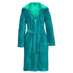 Vossen Bademantel Palermo M Blau Polyester M - Farbe: Lagoon - Bademantel