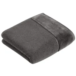 Vossen Handtuch Pure Grau Baumwolle 60 cm 110 cm - Farbe: Lavastone - Material: 100% Bio-Baumwolle - Handtuch