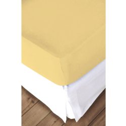 Living Home Fixleintuch Mako Gelb Baumwolle 200 cm 200 cm - Farbe: hellgelb - Fixleintuch