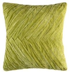 KAS Zierkissenbezug Herringbone Grün Samt 50 cm 50 cm - Farbe: Chartreuse - Zierkissenbezug
