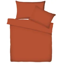 Living Home - Uni Satin Bettwäsche Set, 160 x 210 cm + 65 x 100 cm, Braun