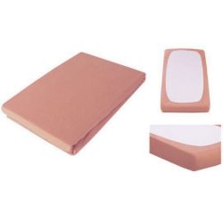 Living Home Fixleintuch Premium Rosa Baumwolle/Kunstfaser 90 cm 190 cm - Farbe: blush - Material: 97% Baumwolle, 3% Elasthan - Fixleintuch