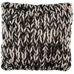 KAS Zierkissenbezug Splice Schwarz Baumwolle 48 cm 48 cm - Farbe: Black - Zierkissenbezug
