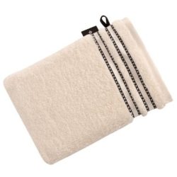 VOSSEN - Cult de Luxe Waschhandschuh, 22X16CM, Elfenbein