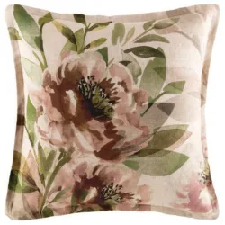 KAS Zierkissenbezug Taneya Mehrfarbig Leinen 50 cm 50 cm - Farbe: Bunt - Zierkissenbezug