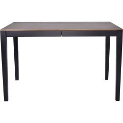 Schreibtisch Oscar Braun/Schwarz Holz/MDF 120 cm - Farbe: nussbaum, schwarz - Material: Holz, MDF - Schreibtisch