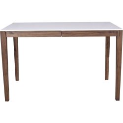 Schreibtisch Oscar Weiss/Braun Holz/MDF 120 cm - Farbe: weiss, braun - Material: Holz massiv, MDF - Schreibtisch