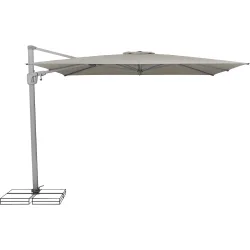 Suncomfort BY GLATZ, Suncomfort BY GLATZ Sonnenschirm Sunflex Taupe, Silber Aluminium, Polyester Stoff B 300 T 300 cm - Sonnenschirm