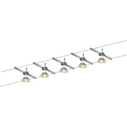 System Abal Silber/Grau Kunststoff/Metall 17.8 cm - Farbe: Silber/chrom - LED - Lichtfarbe: Warmweiss - Material: Metall/Kunststoff - System- LED