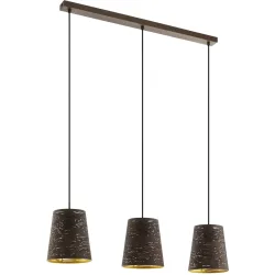 Eglo Pendellampe Segezia Braun/Gold Stahl 18 cm 88 cm - Farbe: gold/braun - Pendellampe