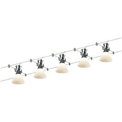 System Ginola Silber/Grau Kunststoff/Metall 20.5 cm - Farbe: Silber/chrom - LED - Lichtfarbe: Warmweiss - Material: Metall/Kunststoff - System- LED