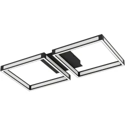 Eglo Deckenlampe Altaflor Schwarz/Weiss Stahl/Kunststoff 30 cm 65 cm - LED - Lichtfarbe: Warmweiss - Material: Kunststoff/Stahl - Deckenlampe- LED