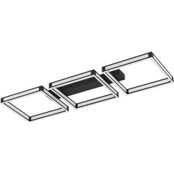 Eglo Deckenlampe Altaflor Schwarz/Weiss Stahl/Kunststoff 31.5 cm 100 cm - LED - Lichtfarbe: Warmweiss - Material: Kunststoff/Stahl - Deckenlampe- LED