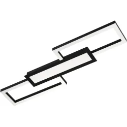 Eglo Deckenlampe Monirote Schwarz/Weiss Aluminium/Kunststoff/Stahl 0 cm 78 cm - LED - Lichtfarbe: Warmweiss - Kaltes Tagesweiss - Material: