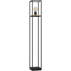 Eglo Stehlampe Libertad Braun/Schwarz Stahl/Holz 18 cm 18 cm - Material: Holz/Stahl - Stehlampe