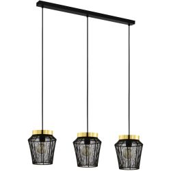 PL Escandidos messing schwarz gold 3xE27