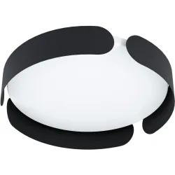 Eglo Deckenlampe Valcasotto Schwarz/Weiss Stahl/Kunststoff 0 cm 0 cm - LED - Lichtfarbe: Warmweiss - Material: Kunststoff/Stahl - Deckenlampe- LED
