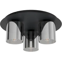 Eglo Deckenlampe Gorosiba 1 Schwarz/Transparent Stahl/Glas 0 cm 0 cm - Material: Glas/Stahl - Deckenlampe
